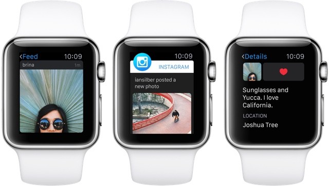 אפליקציית אינסטגרם ל-Apple Watch
