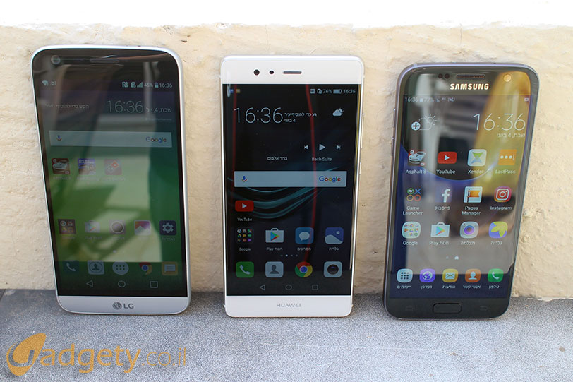 השוואה: Galaxy S7 מול Huawei P9 מול LG G5
