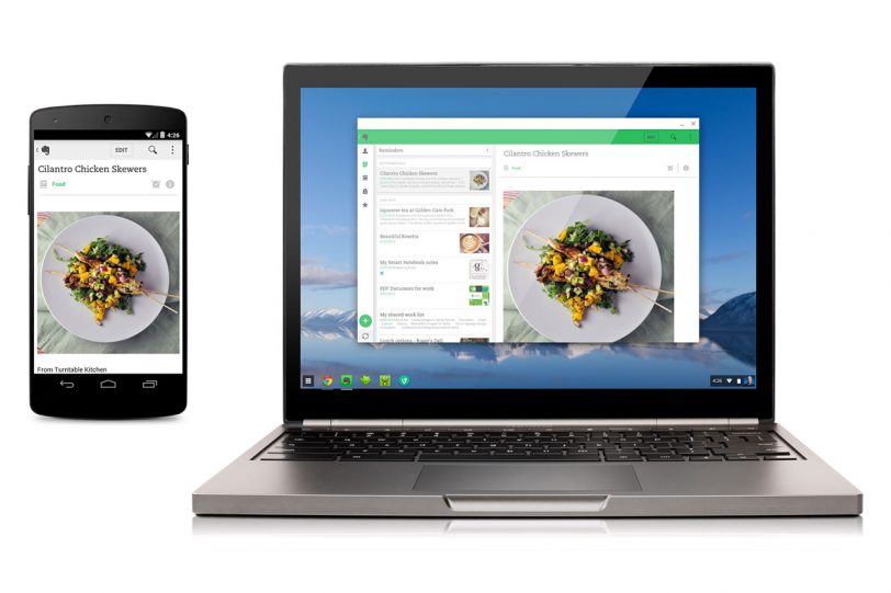 אפליקציית Evernote בסמארטפון וב-Chrome OS
