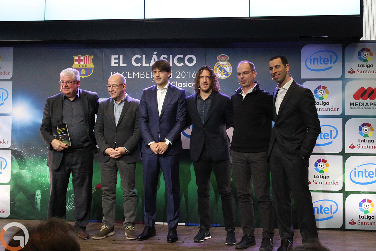 צוות אינטל ושחקני הליגה הספרדית (צילום: גאדג'טי)