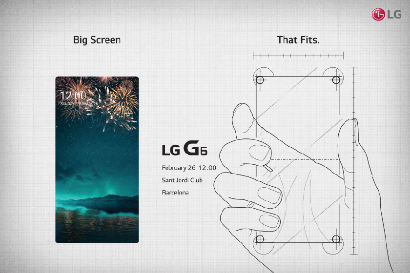טיזר המציג את מסך LG G6