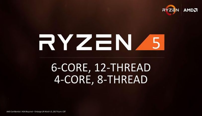 מעבדי Ryzen 5 (מקור: מצגת AMD)