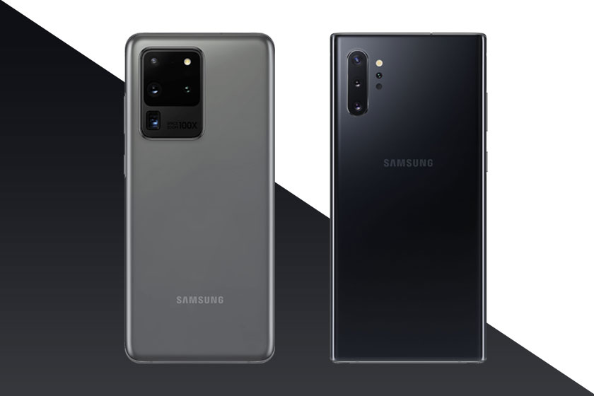 Galaxy Note 10 Plus (מימין) ו-Galaxy S20 Ultra (משמאל) (תמונות: סמסונג)