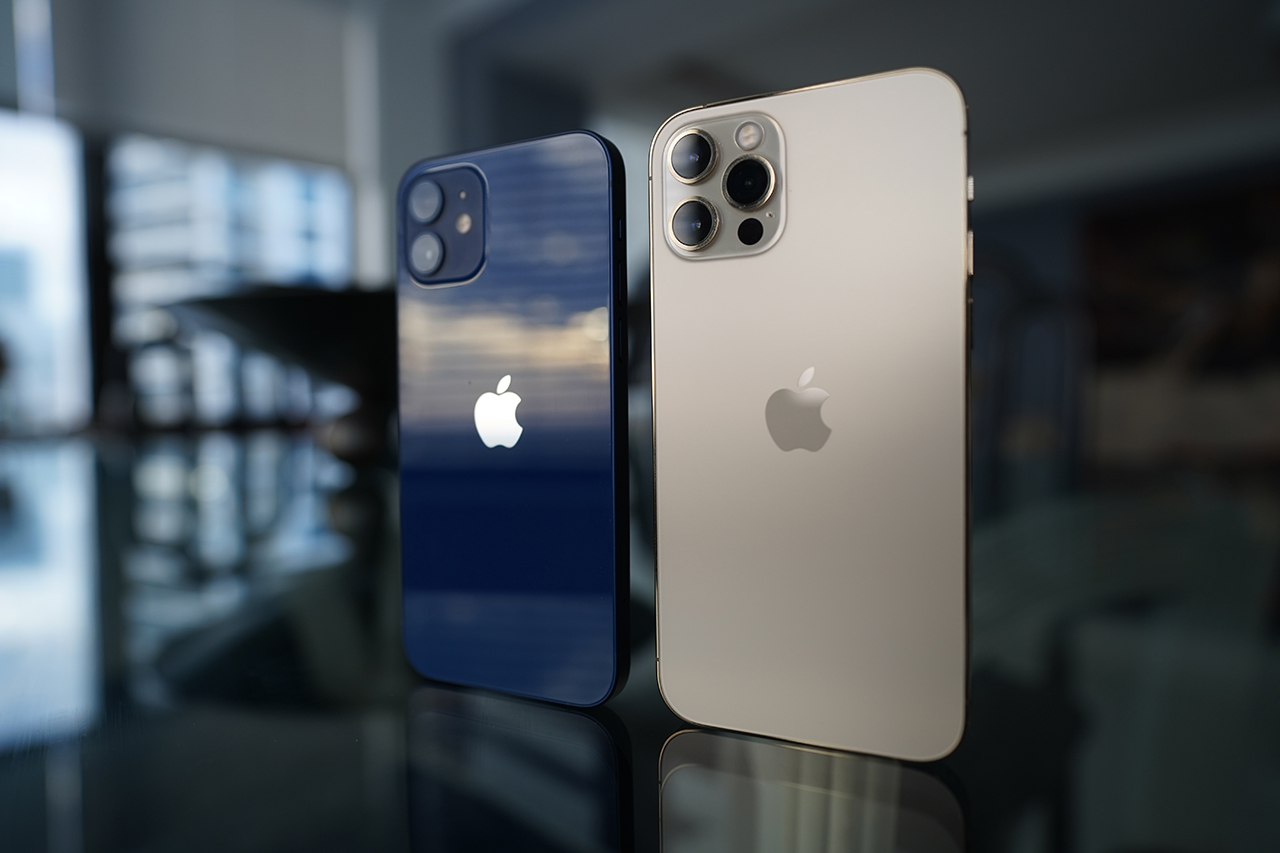 iPhone 12 Pro ו-iPhone 12 (צילום: אלון גרעיני)