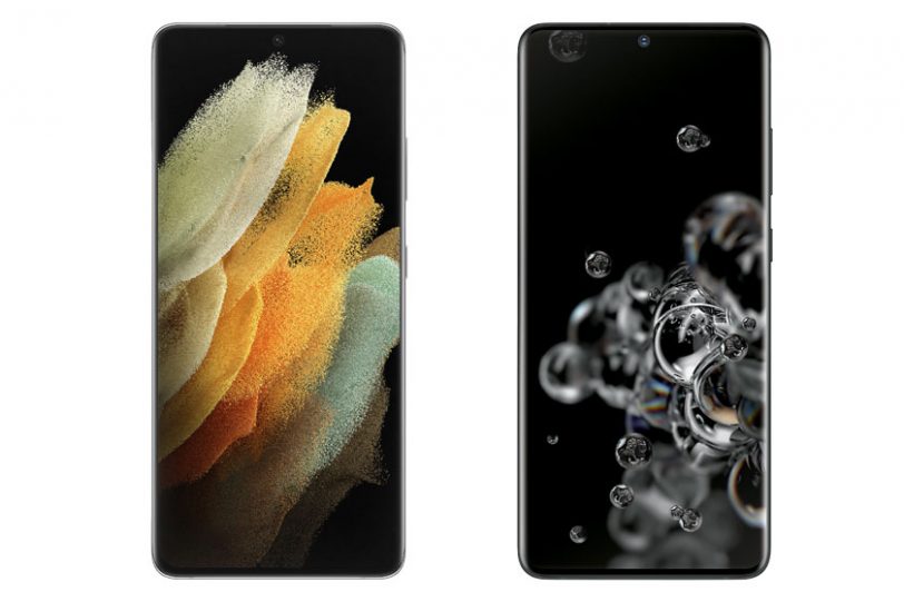 Samsung Galaxy S21 Ultra (משמאל) ו-Samsung Galaxy S20 Ultra (מימין) (תמונה: סמסונג)