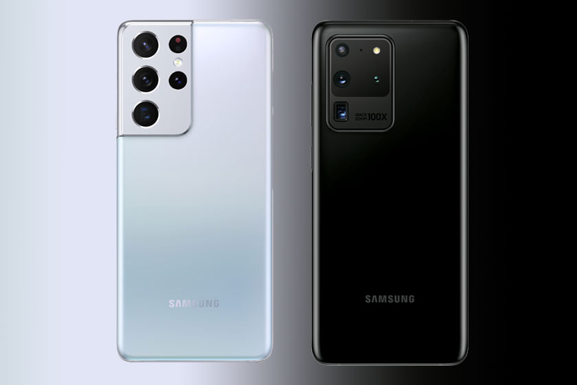 Samsung Galaxy S21 Ultra (משמאל) ו-Samsung Galaxy S20 Ultra (מימין) (תמונה: סמסונג)