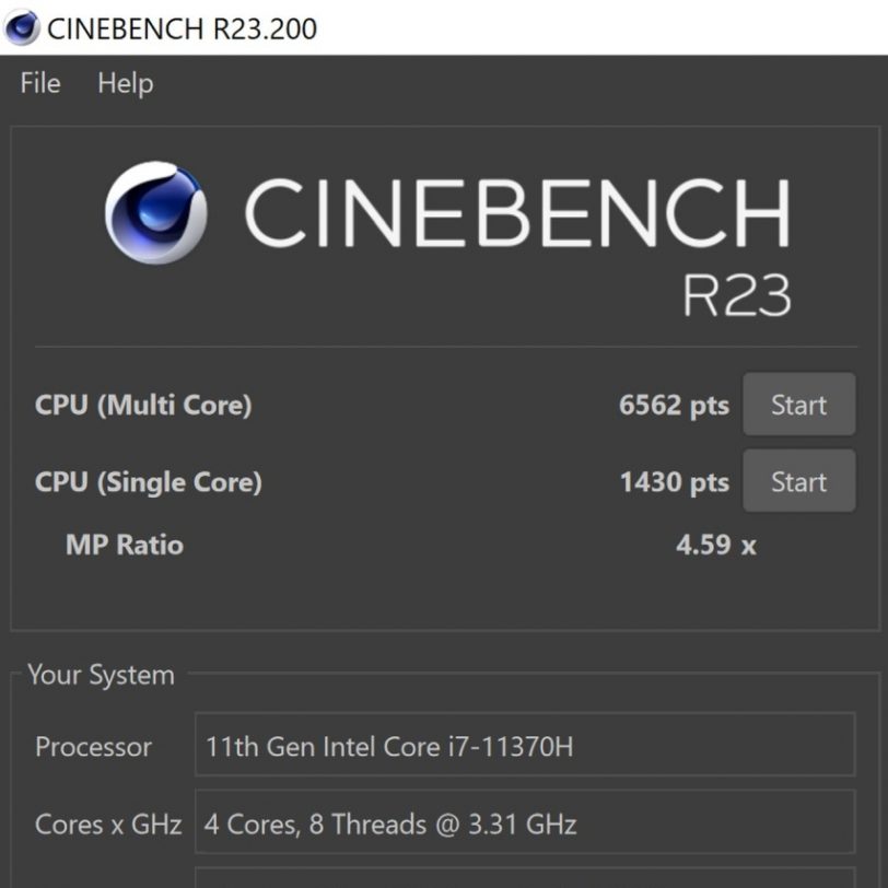 מבחן ביצועים Cinebench R23.2