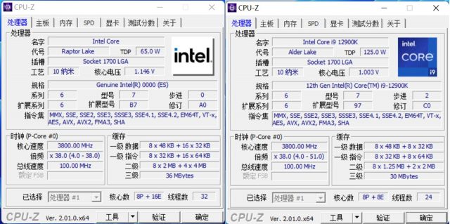 מידע מעבד CPU-Z (מקור expreview)