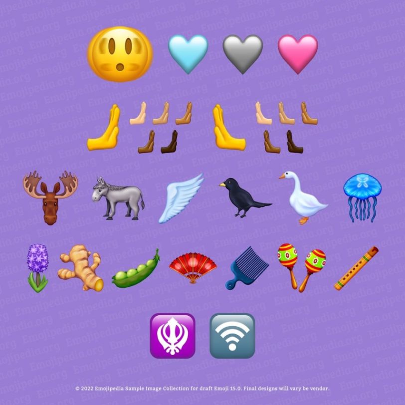 טיוטת האמוג'י החדשים ב-Emoji 15.0 (מקור emojipedia)