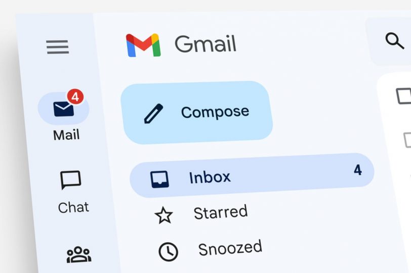 עיצוב ה-Gmail החדש (מקור גוגל)