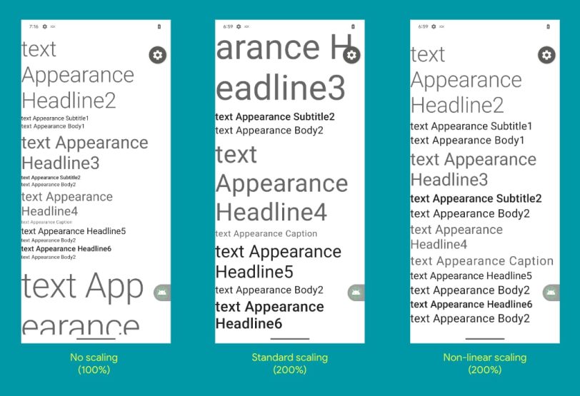 Font enlargement in Android 14 (Image: Google)