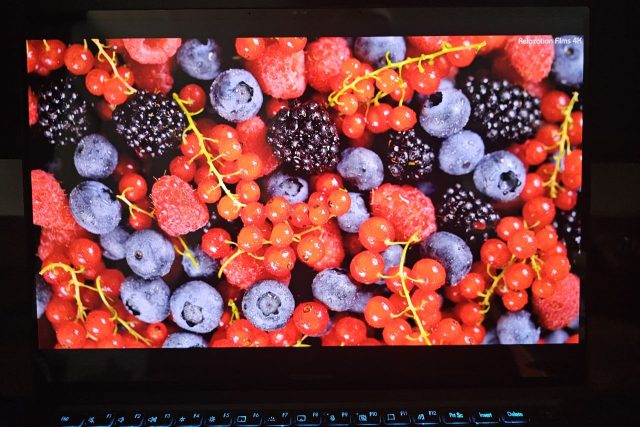 Zenbook Pro 16X – מסך ה-OLED בחושך (צילום: יאן לנגרמן, גאדג’טי)