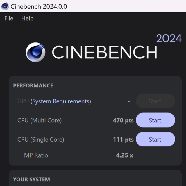 מבחן Cinebench 2024