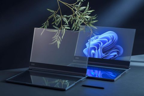נייד הקונספט Lenovo ThinkBook Transparent Display Laptop (מקור לנובו)