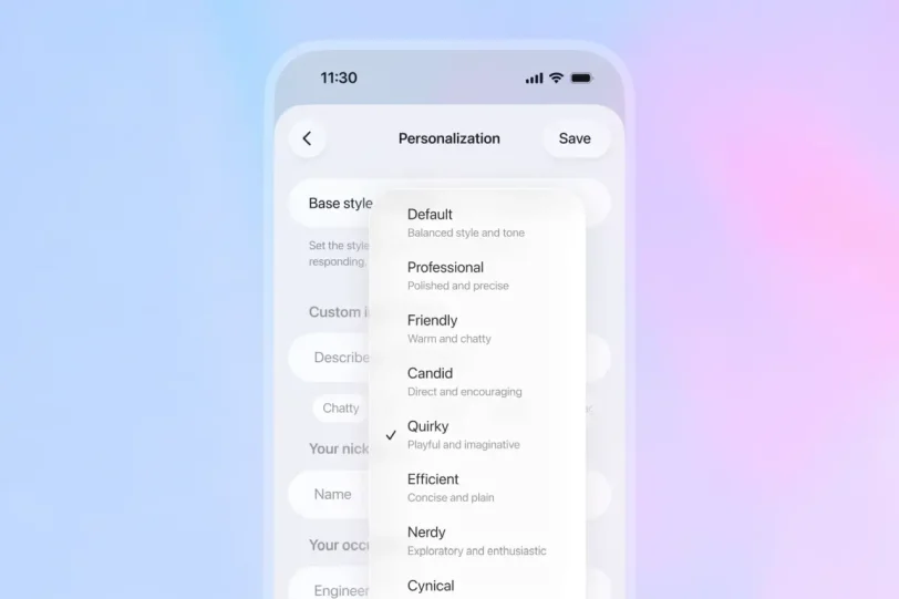 התאמת ה-ChatGPT (מקור OpenAI)