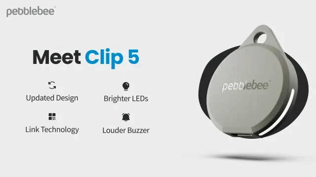 תג איתור Clip 5 (מקור Pebblebee)
