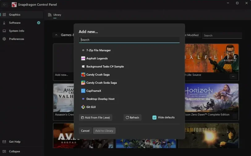 Snapdragon Control Panel (מקור קוואלקום)