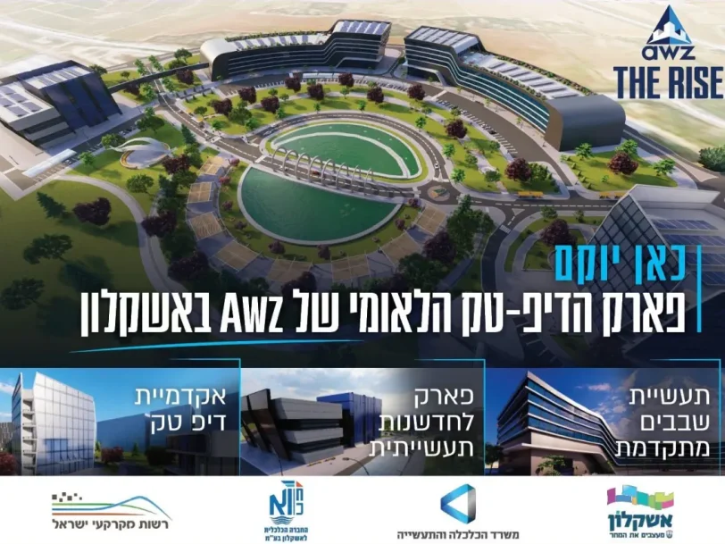 הדמיה של מרכז הדיפ-טק הלאומי החדש של Awz בישראל (קרדיט - גליל הנדסה)
