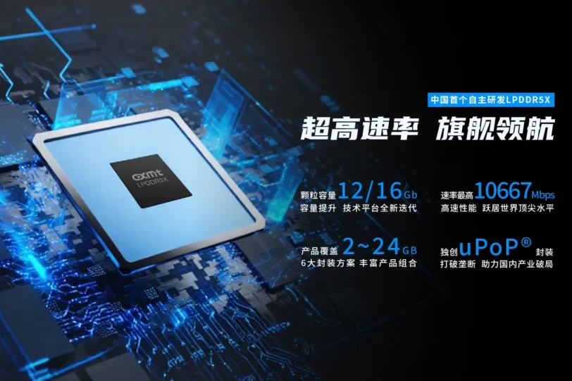 זיכרון LPDDR5X (מקור CXMT)