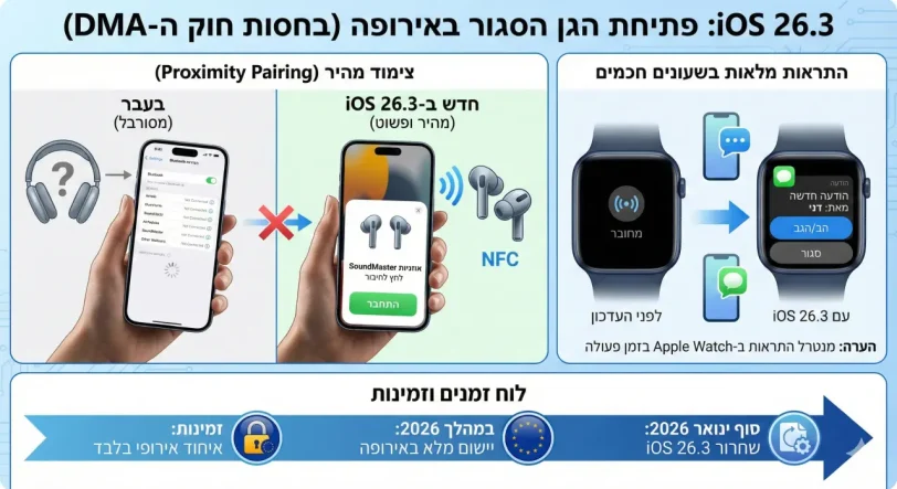 השינויים החדשים ב-iOS 26.3 באירופה