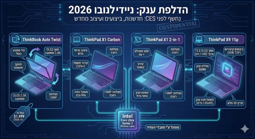 אינפוגרפיקה ניידי ה-ThinkPad ו-ThinkBook