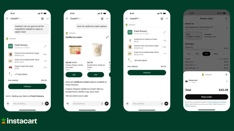 Instacart ב-ChatGPT (מקור Instacart)