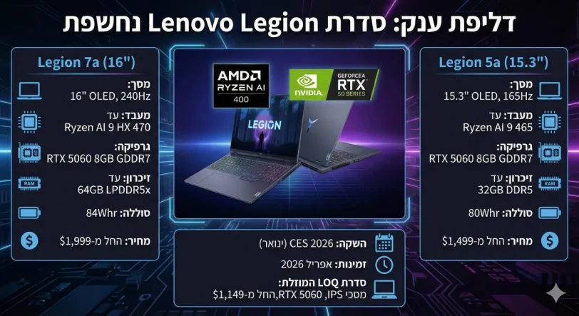 הדלפת מעבדי ה-Legion 2026 של לנובו
