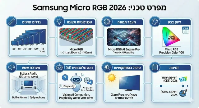 אינפוגרפיקה, טלוויזיית Samsung Micro RGB 2026