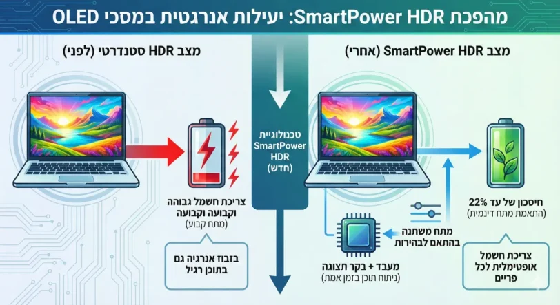 אינפוגרפיקה טכנולוגיית SmartPower HDR