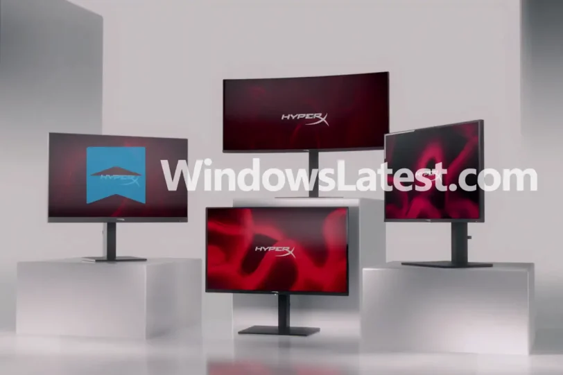 מסכי ה-HyperX OMEN (מקור Windows Latest)
