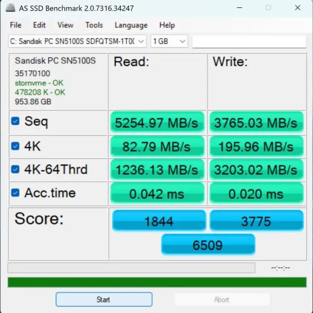 מבחן AS SSD