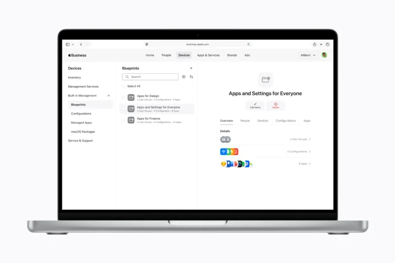 Blueprints ב-Apple Business (תמונה: Apple)