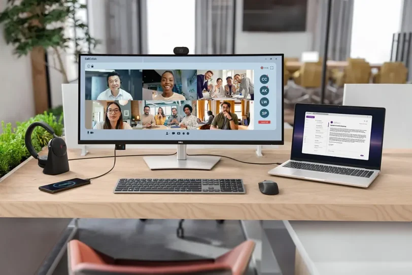 Dell Pro P 34 USB-C Hub Webcam Monitor (מקור דל)