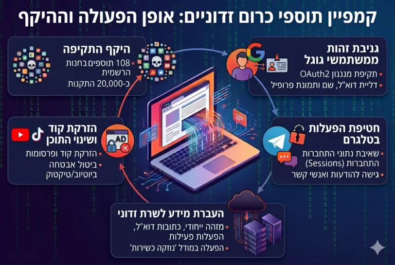 108 תוספים זדוניים לכרום