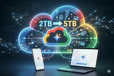 שדרוג מנויי Google One AI מ-2TB ל-5TB