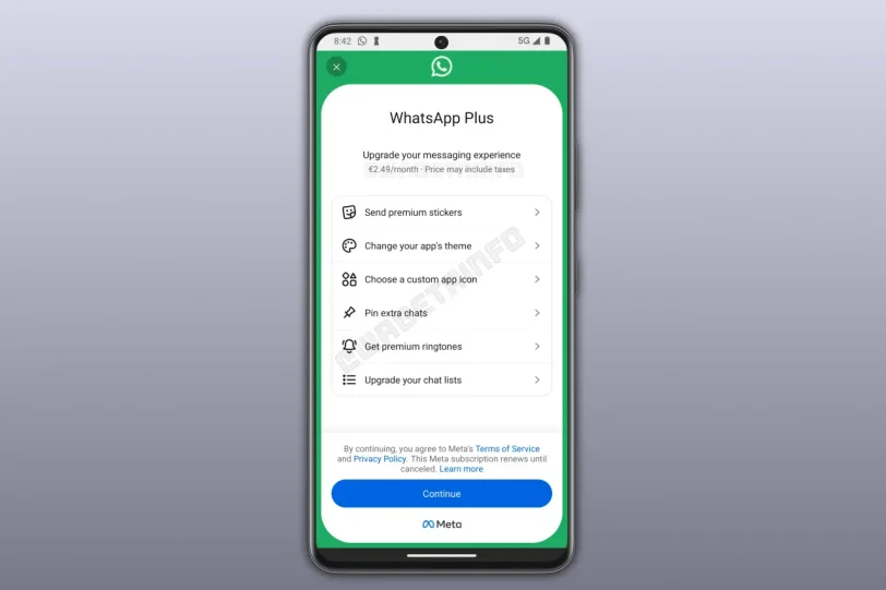 וואטסאפ פלוס (מקור WABetaInfo)