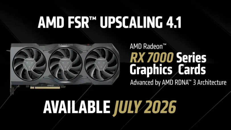 FSR 4.1 בכרטיסי RX 7000 (מקור AMD)