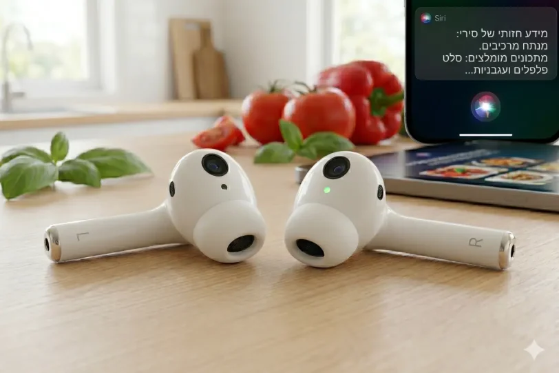 אוזניות AirPods מצלמות