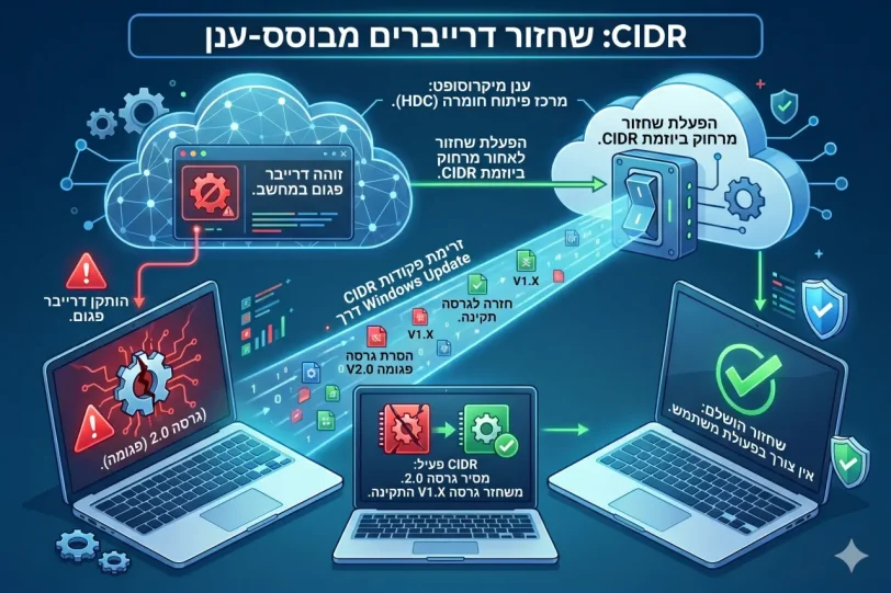 שחזור דרייברים CIDR