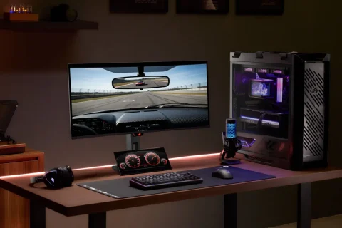 מסך ROG Strix OLED XG34WCDMS ו-Strix XG129C (מקור אסוס)
