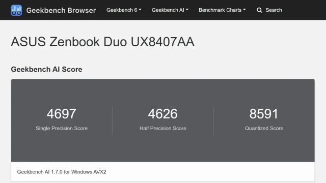מבחן ביצועים GeekBench AI ב-OpenVINO