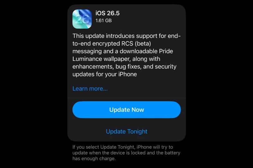 מה חדש בעדכון iOS 26.5