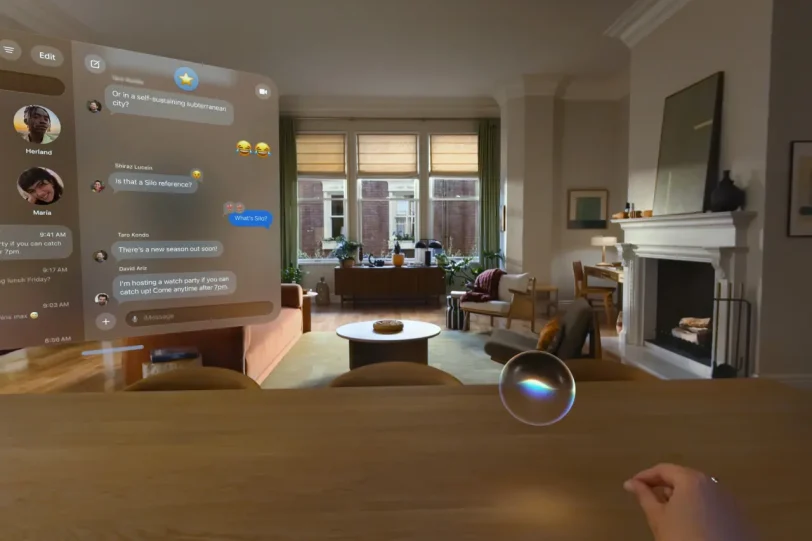 Siri AI ב-Vision Pro (מקור אפל)