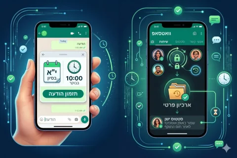 פיצ'ר תזמון הודעות וארכיון סטטוסים בוואטסאפ