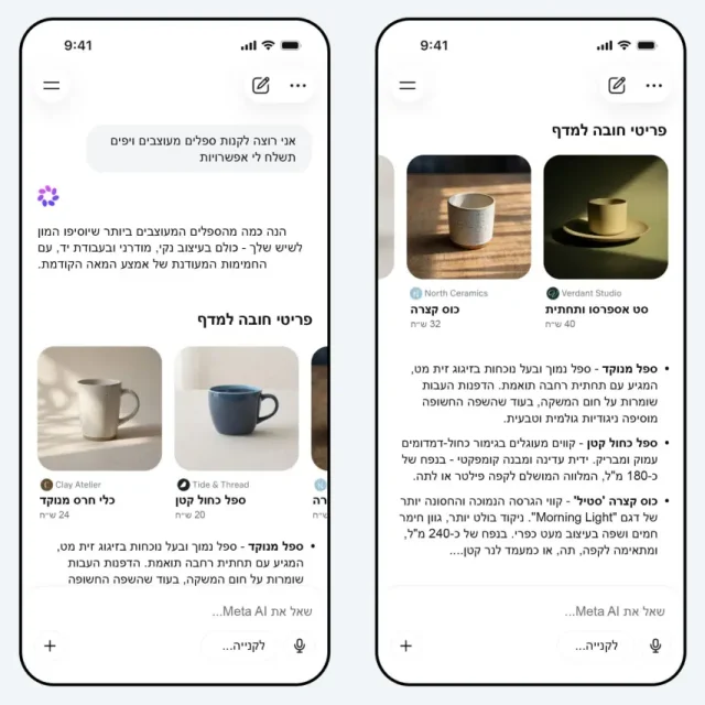 Meta AI בעברית (מקור יח"צ)