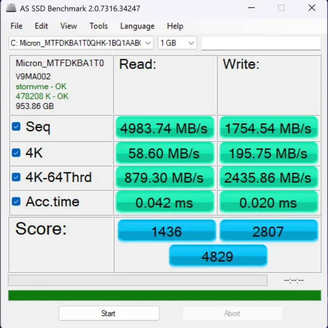 מבחן ביצועים AS SSD