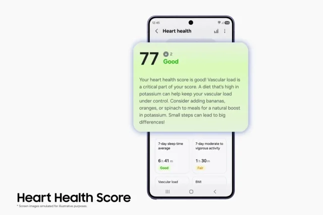Heart Health Score (מקור סמסונג)