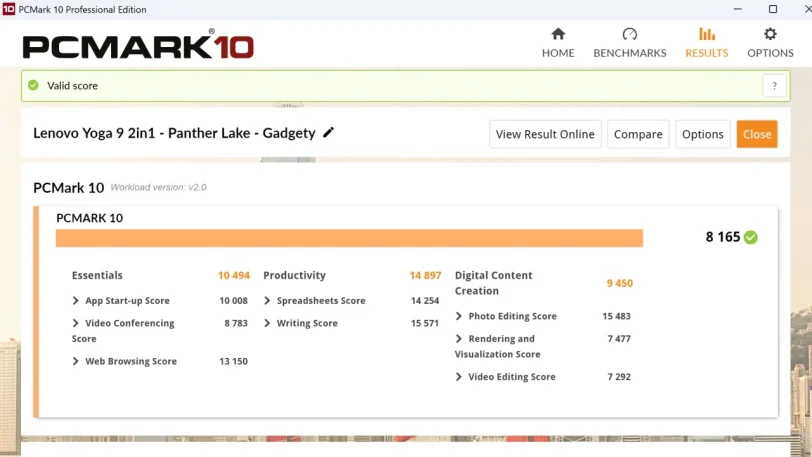 מבחן ביצועים PCmark 10