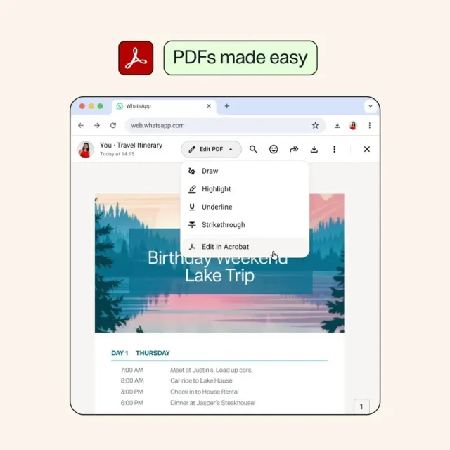 תמיכה משופרת ב-PDF (מקור וואטסאפ)
