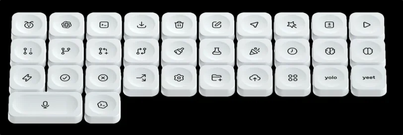 Codex Micro - כל הכפתורים (קרדיט: OpenAI / Work Louder)